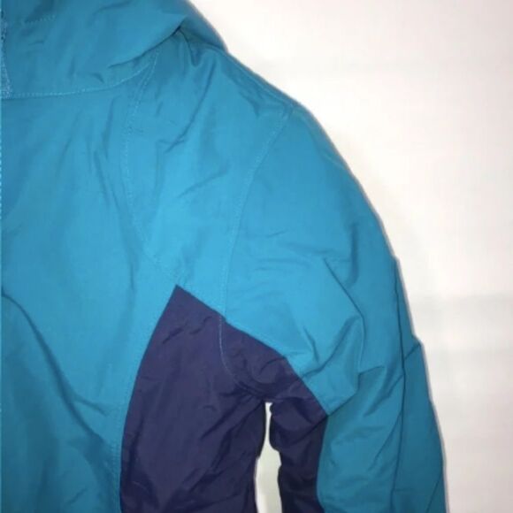 Kid's Lands End Blue Hooded Winter Jacket - Picture 4 of 16